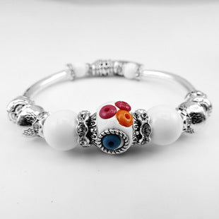 Jingdezhen ceramic bracelet elbow  with diamond Chinese ethnic style jewelry