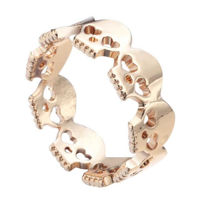 Antique Hand Finger Ring For Women Girl Jewelry Open Nail Rings Punk Retro Skull Skeleton Leaf Cross Flower Ring Bijoux