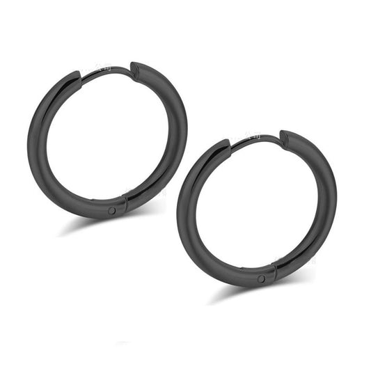 2PC /Set Stainless Steel Small Hoop Earrings for Women Men Gold Black Circle Thick Ear Ring Huggie Earrings Hoop Piercing 2020