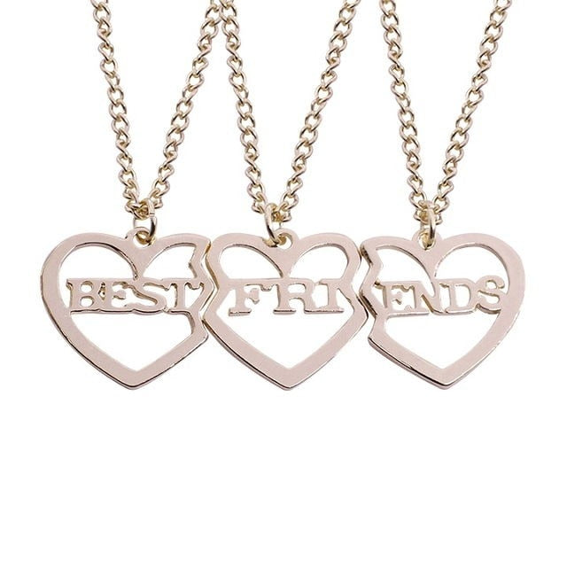 Fashion Best Friends Honey Love Couple Pendant Necklace 2 Pcs/ Set