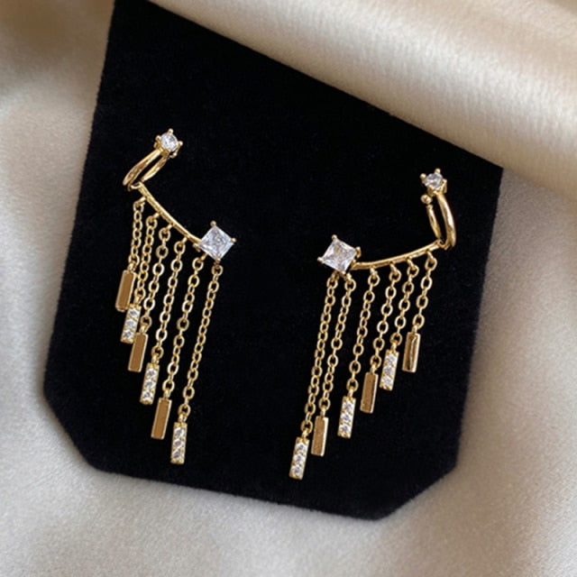 New Angel wings Rhinestone Hanging Dangle exquisite Exaggerated Fashion Stud Earrings elegant Prevent Allergy Earrings
