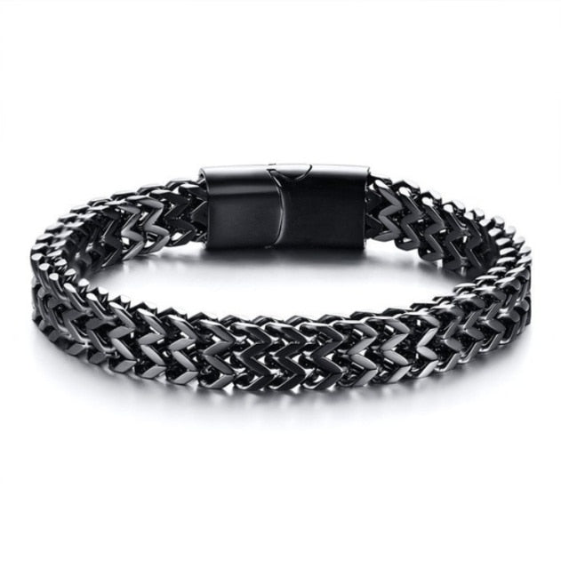 High Quality Stainless Steel Braided Bracelet Bangle Men Hip Hop Party Rock Jewelry