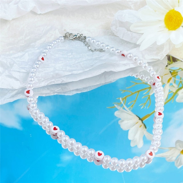 17KM Bohemian Colorful Bead Shell Necklace for Women Summer Short Beaded Collar Clavicle Choker Necklace Female Jewelry