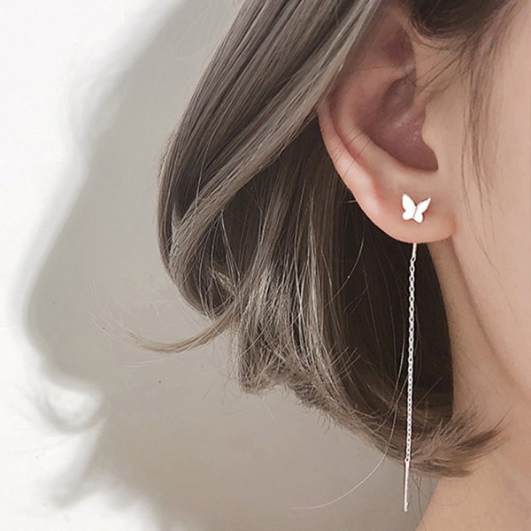 DW 1 PC Ear Clip Long Tassel Earrings for Women 2020 Zircon Ear Cuff Earring Ear Line Fashion Jewelry Gift