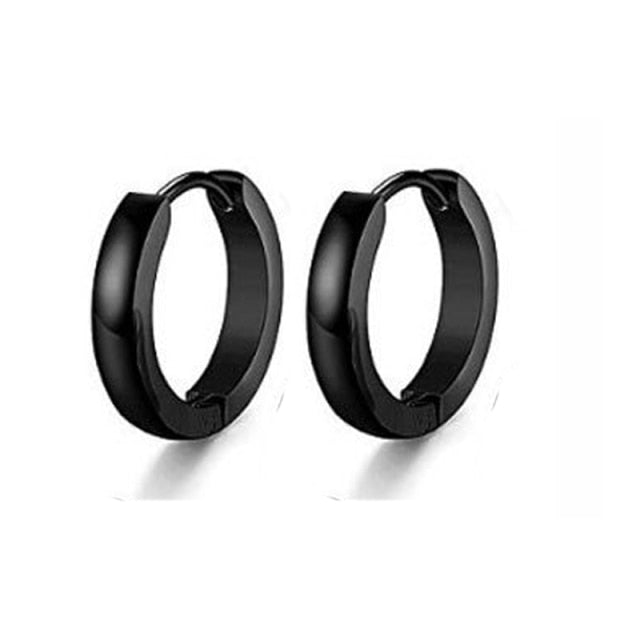 1 Pair 50 Different Types Shape Unisex Black Color Stainless Steel Piercing Earring For Women Men Punk Gothic Barbell Earring