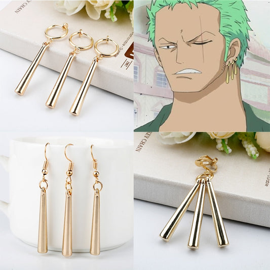 Japan Anime Roronoa Zoro Earrings Fashion Cartoon Jewelry Accessories Gift Drop Earrings For Women Men Friends Fans Gift