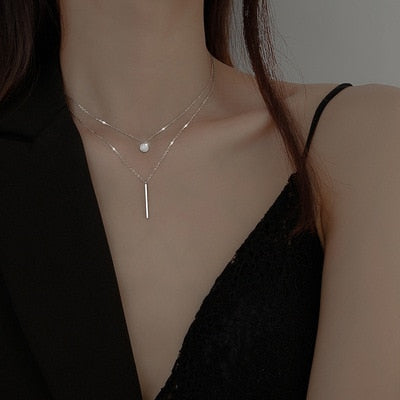 Exquisite Green Zircon Clavicle Chain Necklace Choker Necklace for Women Gifts Jewelry Vintage Design Necklace Wholesale
